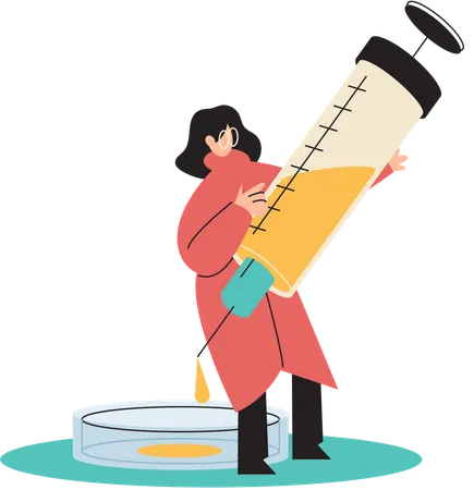 Doctor performs medical test  Illustration