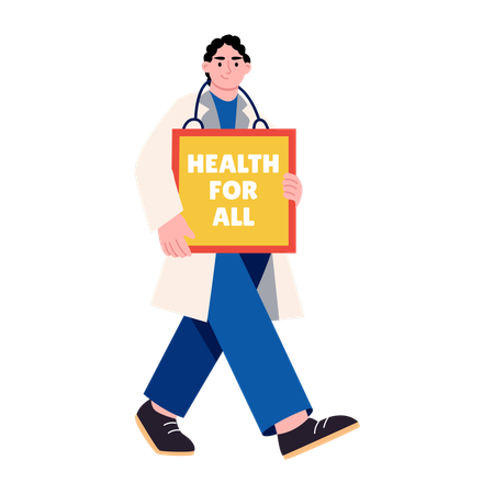 Doctor physician healthcare awareness advocacy  Illustration