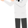illustration doctor pointing left