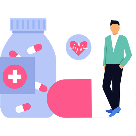 Doctor prescribes medicines  Illustration