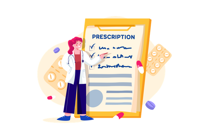 Doctor Prescription  Illustration