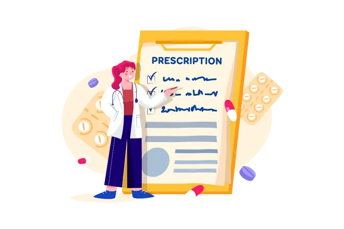 Doctor Prescription  Illustration