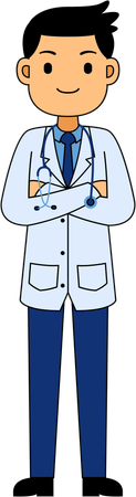 Doctor standing in pose  Illustration