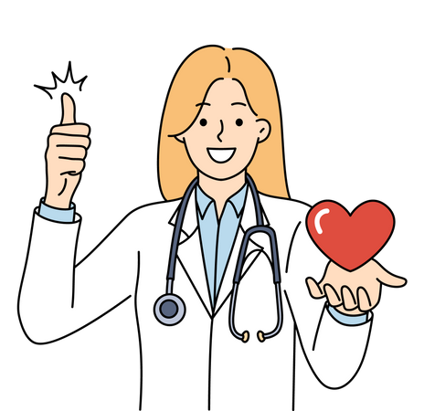 Doctor promoting good health  Illustration