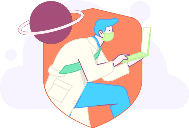 Doctor provides medical assessment  Illustration