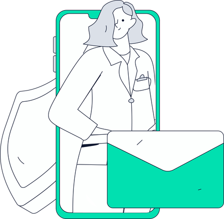 Doctor Provides Telemedicine Support  Illustration