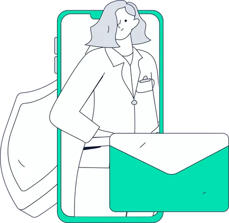 Doctor Provides Telemedicine Support  Illustration