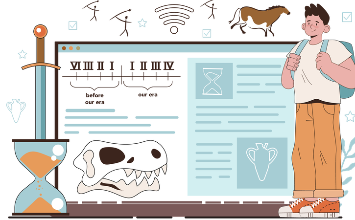 Doctor researches on animal  Illustration