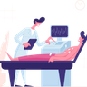 illustration ultrasound diagnostic machine