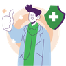 doctor showing thumbs up illustration svg