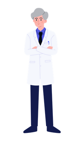 Doctor standing Illustration