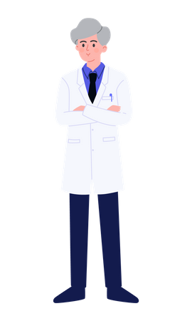 Doctor standing  Illustration