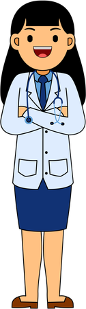 Doctor standing in pose  Illustration