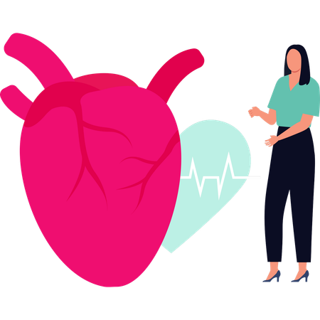Doctor takes care of patients heart  Illustration