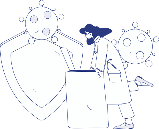 Doctor taking online consultation  Illustration