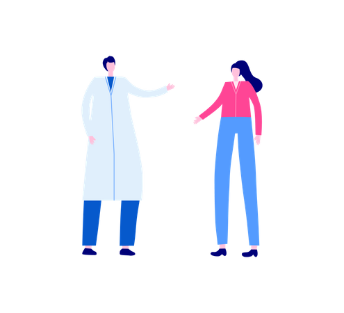 Doctor talking with patient  Illustration