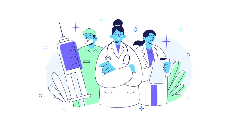 Doctor team Illustration