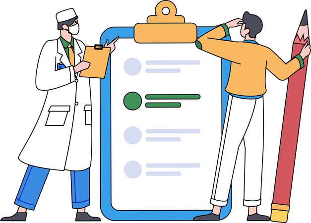 Doctor team doing medical collaboration  Illustration