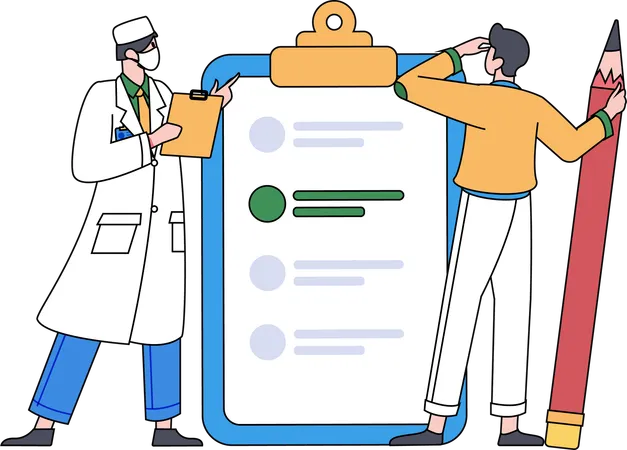 Doctor team doing medical collaboration  Illustration