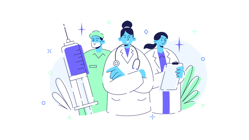 Doctor team  Illustration