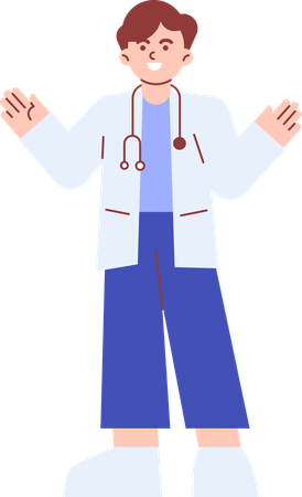 Doctor telling about medical prescription  Illustration