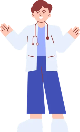 Doctor telling about medical prescription  Illustration