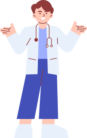 Doctor telling about medical prescription  Illustration