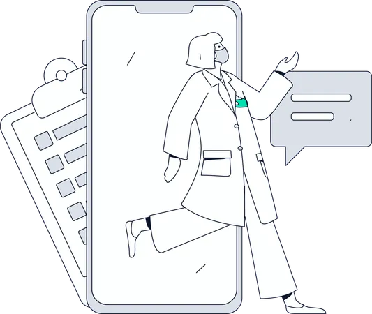 Doctor telling about medication  Illustration