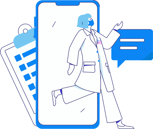 Doctor telling about medication  Illustration