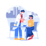 covid patient testing illustration free download