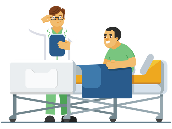 Doctor Treating Patient  Illustration