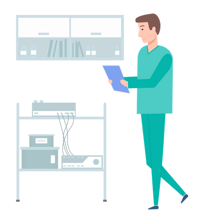 Doctor with clipboard  Illustration