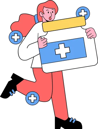 Doctor with Medicine Illustration