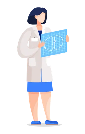 Doctor with mri scan  Illustration