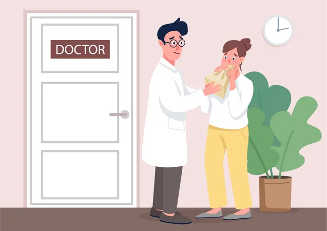Doctor with patient  Illustration