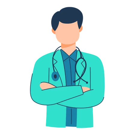 Doctor with stethoscope  Illustration