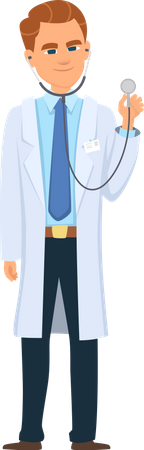 Doctor with stethoscope  Illustration