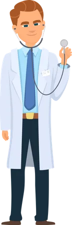 Doctor with stethoscope  Illustration