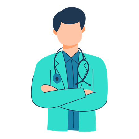 Doctor with stethoscope  Illustration