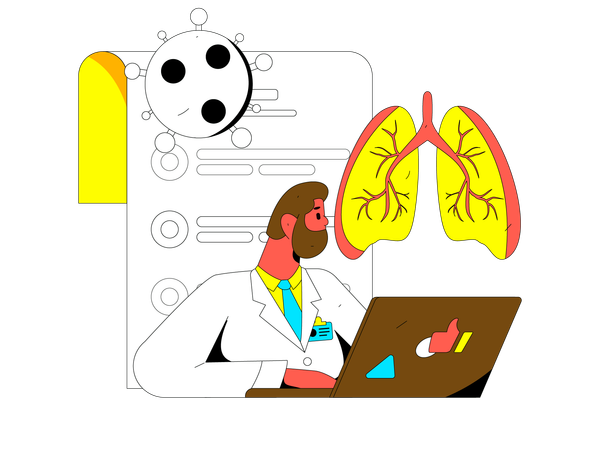 Doctor write prescription  Illustration