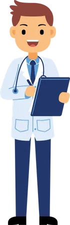 Doctor writing prescription  Illustration