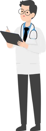 Doctor writing prescription  Illustration