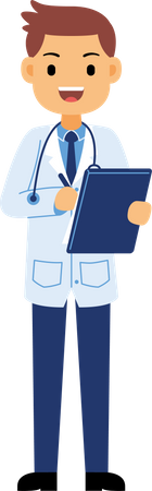 Doctor writing prescription  Illustration