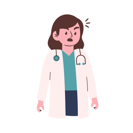Doctora enojada  Ilustración