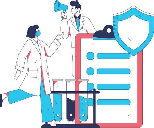 Doctors announces medical security for patients  Illustration