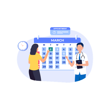 Doctors appointment booking  Illustration