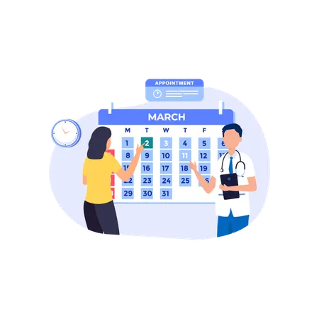 Doctors appointment booking  Illustration
