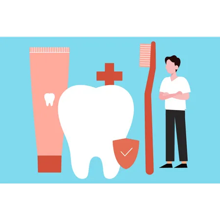 Doctors recommend keeping your teeth clean  Illustration