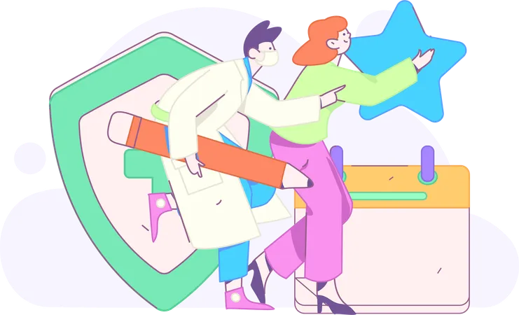 Doctors run in operation theatre  Illustration