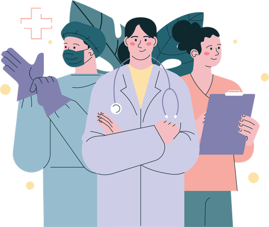 Doctor's team  Illustration